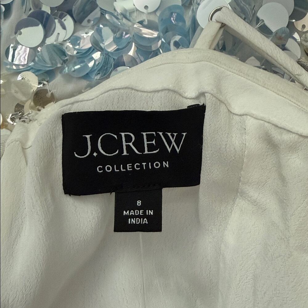NWT J.Crew Collection Sky Mint Sequin Sparkling Glam Disco Mini Dress - Picture 5 of 6